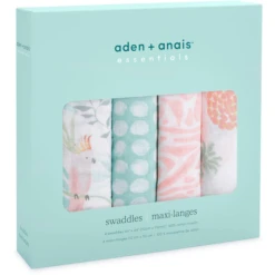Aden + Anais™ Essential Pucktuch Tropical Ia 4-pack -MiniMoois aden anais essential pucktuch tropical ia 4 pack a315458 1