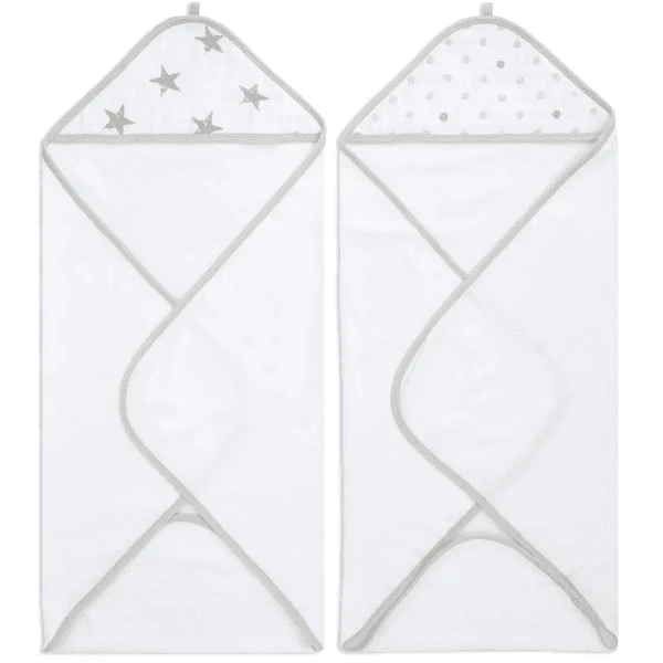 Aden + Anais™ Essential S Badhanddoek Met Kap 2-pack Dusty 3 Aden + Anais™ Essential S Badhanddoek Met Kap 2-pack Dusty