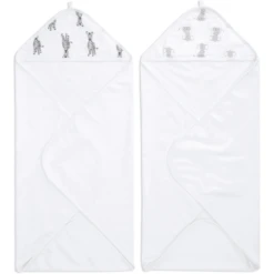 Aden + Anais™ Essential S Badhanddoek Met Kap 2-pack Safari Babes -MiniMoois aden anais essential s badhanddoek met kap 2 pack safari babes a391391 2