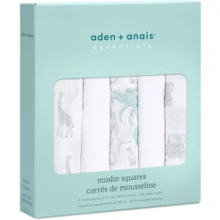Aden + Anais™ Essential S Boerendoekjes Natural History 5-pack -MiniMoois aden anais essential s boerendoekjes natural history 5 pack a315504 3