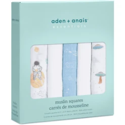 Aden + Anais™ Essential S Boerendoekjes Space Explore Rs 5-pack -MiniMoois aden anais essential s boerendoekjes space explore rs 5 pack a315497 3