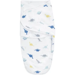 Aden + Anais™ Essential S Easy Swaddle™ Wrap-around Pucksack 3-pack Dino-rama -MiniMoois aden anais essential s easy swaddle wrap around pucksack 3 pack dino rama a302883 1