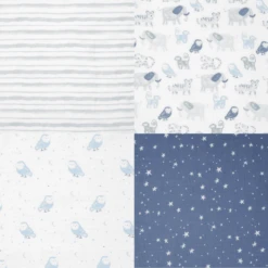 Aden + Anais™ Essential S Katoenen Mousseline Draagdoek 4-pack Time To Dream -MiniMoois aden anais essential s katoenen mousseline draagdoek 4 pack time to dream a390103 2