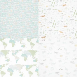 Aden + Anais™ Essential S Katoenen Mousseline Draagdoek 4 Pak Voyage -MiniMoois aden anais essential s katoenen mousseline draagdoek 4 pak voyage a390102 4