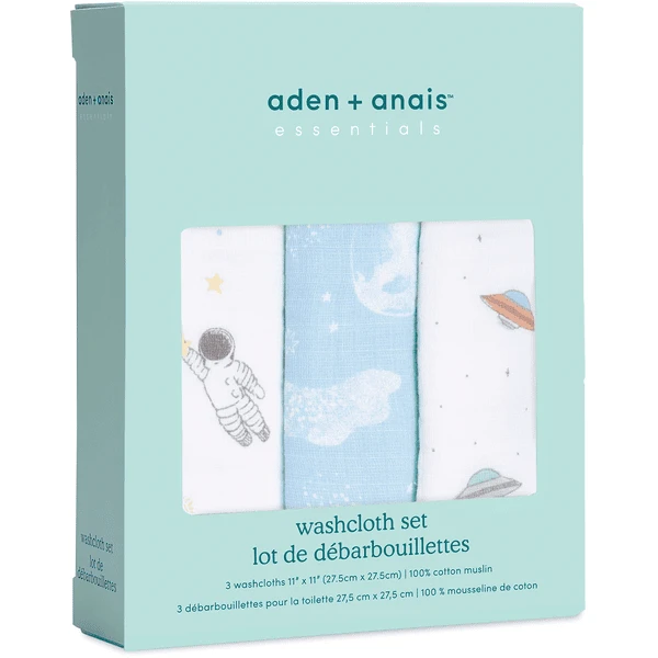 Aden + Anais™ Essential S Katoenen Mousseline Flanel Space Explore Rs Set Van 6 Aden + Anais™ Essential S Katoenen Mousseline Flanel Space Explore Rs Set Van - Afbeelding 4