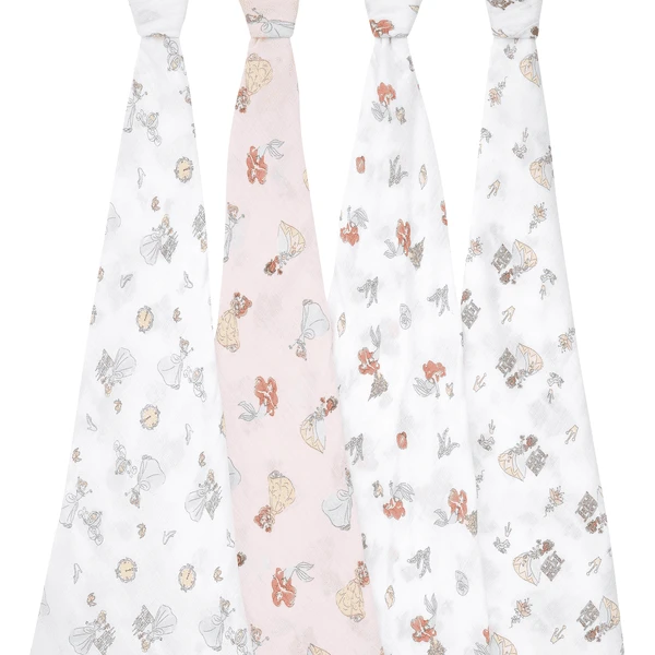 Aden + Anais™ Essential S Pucktuch Disney Prince Ss 4-pack 4 Aden + Anais™ Essential S Pucktuch Disney Prince Ss 4-pack - Afbeelding 2