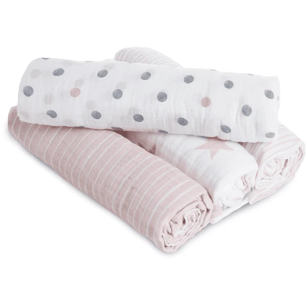 Aden® Hydrofiele Doek Doll Roze 4stuks 5 Aden® Hydrofiele Doek Doll Roze 4stuks - Afbeelding 3