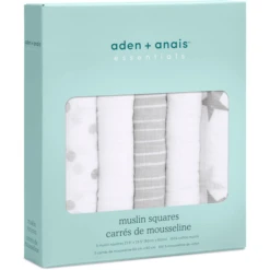 Aden® Spuugdoekje Dusty Grijs 5stuks -MiniMoois aden spuugdoekje dusty grijs 5stuks a254479 3