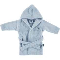 Alvi ® Badstof Badjas Met Kap Lichtblauw