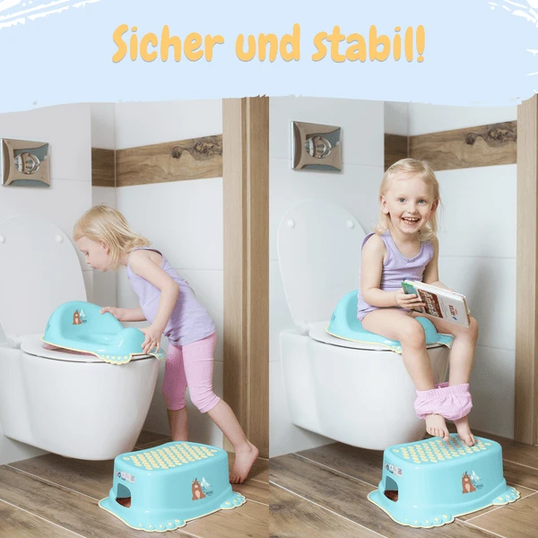 BABYKAJO Baby Wc Trainer Met Anti - Sliplaag Beren - Blauw 4 BABYKAJO Baby Wc Trainer Met Anti - Sliplaag Beren - Blauw - Afbeelding 2