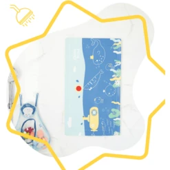 Badabulle Badmat Met Thermometer Zeedieren -MiniMoois badabulle badmat met thermometer zeedieren a327674 2