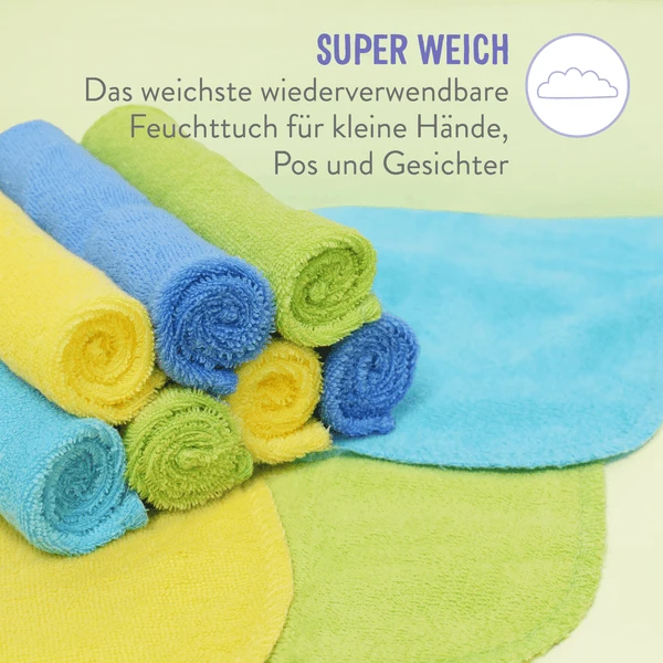 Bambino Mio Wet Wipes Herbruikbaar, Pak Van 10, Cloud 7 Bambino Mio Wet Wipes Herbruikbaar, Pak Van 10, Cloud - Afbeelding 5