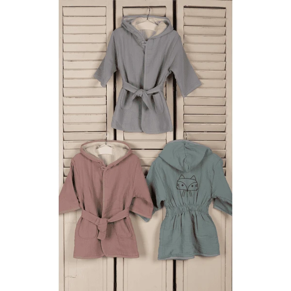 Be Be 's Collection Mousseline Badjas Groen 4 Be Be 's Collection Mousseline Badjas Groen - Afbeelding 2