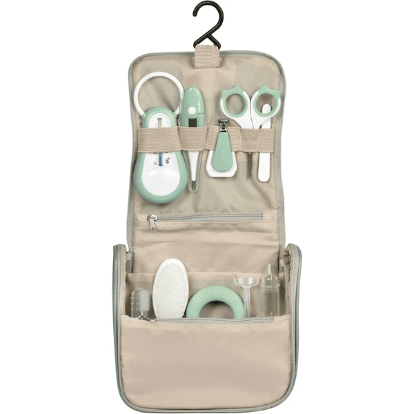 BEABA ® Hangende Toilettas Met 9 Accessoires - Saliegroen 6 BEABA ® Hangende Toilettas Met 9 Accessoires - Saliegroen - Afbeelding 4