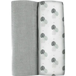 BEABA ® Set Van 2 Burp Doeken Mirage Grijs /Jungle 120 X 120 Cm -MiniMoois beaba set van 2 burp doeken mirage grijs jungle 120 x 120 cm a365383 3