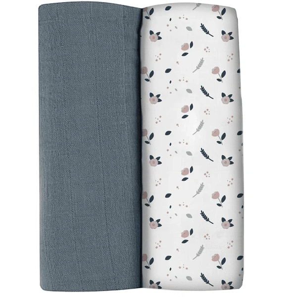 BEABA ® Set Van 2 Burp Doeken Mirage Storm/Spring Flower 120 X 120 Cm 6 BEABA ® Set Van 2 Burp Doeken Mirage Storm/Spring Flower 120 X 120 Cm - Afbeelding 4