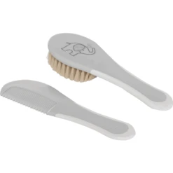 Bébé-jou® Kam En Borstel Ollie Grijs -MiniMoois bebe jou kam en borstel ollie grijs a263879 3