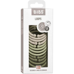 BIBS® Loops Vanille/Sage/ Olive 12 Stuks -MiniMoois bibs loops vanille sage olive 12 stuks a345880 3