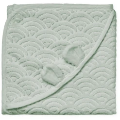 Cam Cam Copenhagen Badcape Met Capuchon En Oren Baby Groen