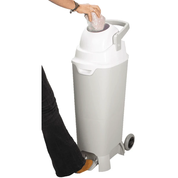 Diaper Champ Luieremmer ONE Maxi Handsfree Plus, Zilver/wit 5 Diaper Champ Luieremmer ONE Maxi Handsfree Plus, Zilver/wit - Afbeelding 3