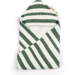 Done By Deer ™ Badhanddoek Met Capuchon Stripes Groen -MiniMoois done by deer badhanddoek met capuchon stripes groen a395025 1