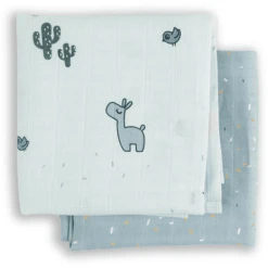 Done By Deer ™ Gaas Luierverband 2-Pack Lalee Blauw -MiniMoois done by deer gaas luierverband 2 pack lalee blauw a341918 1