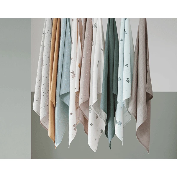 Done By Deer ™ Gaasluiers 3-Pack Lalee Blauw 5 Done By Deer ™ Gaasluiers 3-Pack Lalee Blauw - Afbeelding 3