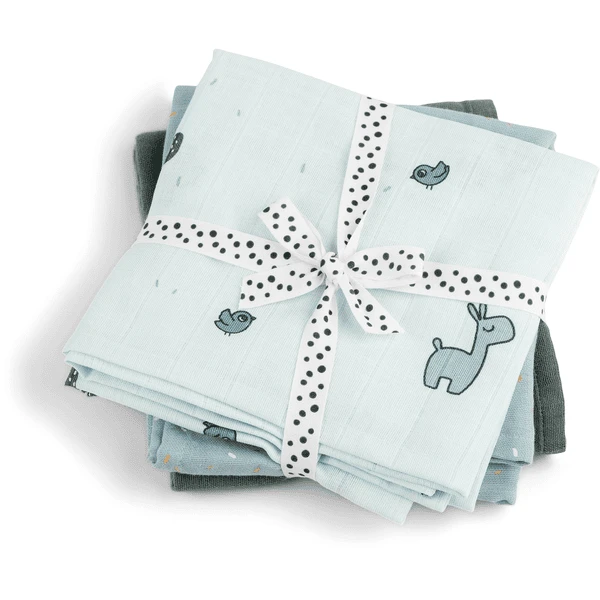 Done By Deer ™ Gaasluiers 3-Pack Lalee Blauw 6 Done By Deer ™ Gaasluiers 3-Pack Lalee Blauw - Afbeelding 4