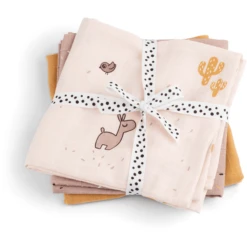 Done By Deer ™ Gaasluiers 3-Pack Lalee Roze -MiniMoois done by deer gaasluiers 3 pack lalee roze a341912 3