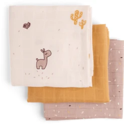 Done By Deer ™ Gaasluiers 3-Pack Lalee Roze -MiniMoois done by deer gaasluiers 3 pack lalee roze a341912 4