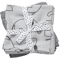 Done By Deer ™ Pucktuch 2-pack Contour Grijs -MiniMoois done by deer pucktuch 2 pack contour grijs a281222 1