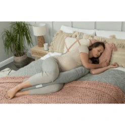 Dream Genii Zwangerschaps- En Borstvoedingskussen Grijs Marl -MiniMoois dream genii zwangerschaps en borstvoedingskussen grijs marl a368666 1