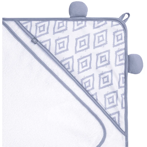 Emma & Noah Hooded Handdoek Ruitje Blauw 80 X 80 Cm 6 Emma & Noah Hooded Handdoek Ruitje Blauw 80 X 80 Cm - Afbeelding 4