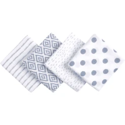 Emma & Noah Hydrofiele Doeken 4 Stuks Blauw 80 X 80 Cm -MiniMoois emma noah hydrofiele doeken 4 stuks blauw 80 x 80 cm a275441 3