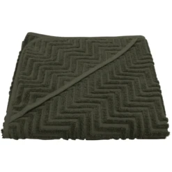 FILIBABBA Badhanddoek Met Capuchon Zigzag Dark Green -MiniMoois filibabba badhanddoek met capuchon zigzag dark green a411065 3