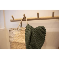 FILIBABBA Badhanddoek Met Capuchon Zigzag Dark Green -MiniMoois filibabba badhanddoek met capuchon zigzag dark green a411065 4