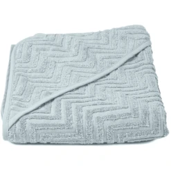 FILIBABBA Badhanddoek Met Capuchon Zigzag Dark Mint