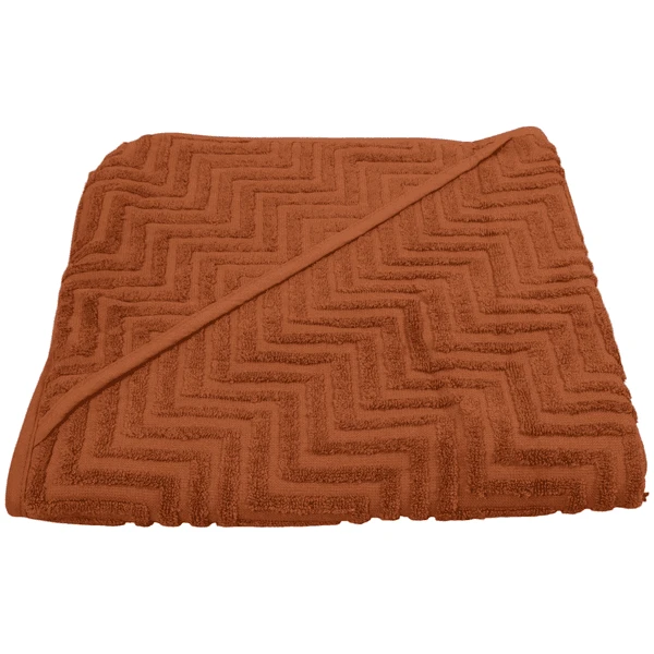 FILIBABBA Badhanddoek Met Capuchon Zigzag Rust 6 FILIBABBA Badhanddoek Met Capuchon Zigzag Rust - Afbeelding 4