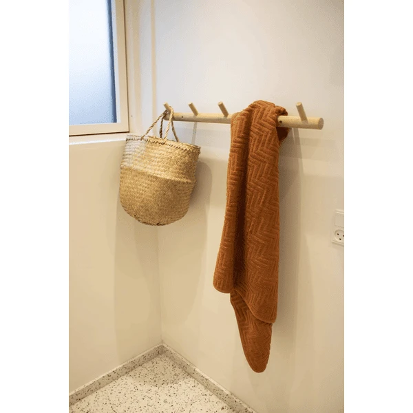 FILIBABBA Badhanddoek Met Capuchon Zigzag Rust 7 FILIBABBA Badhanddoek Met Capuchon Zigzag Rust - Afbeelding 5