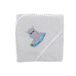 Fillikid Handdoek Met Capuchon Nijlpaard Grijs 75x75 Cm -MiniMoois fillikid handdoek met capuchon nijlpaard grijs 75x75 cm a281990 3
