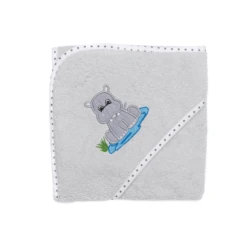 Fillikid Handdoek Met Capuchon Nijlpaard Grijs 75x75 Cm -MiniMoois fillikid handdoek met capuchon nijlpaard grijs 75x75 cm a281990 4