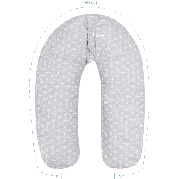 Fillikid Luxe Verzorgingskussen 190 Cm Kubus Grijs 4 Fillikid Luxe Verzorgingskussen 190 Cm Kubus Grijs - Afbeelding 2