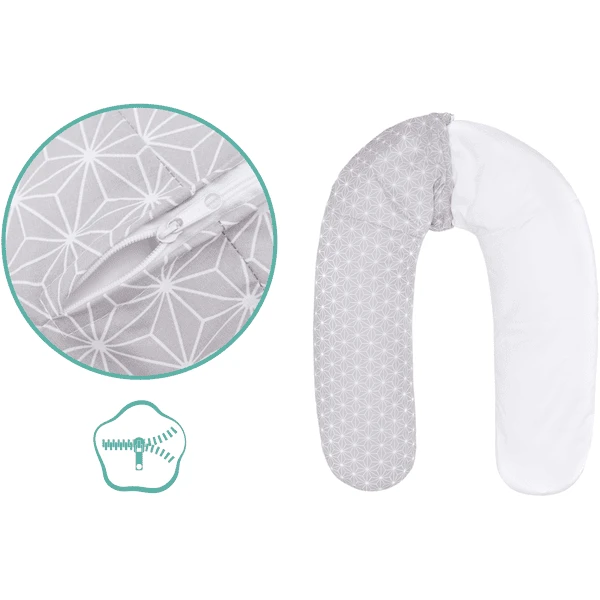 Fillikid Luxe Verzorgingskussen 190 Cm Kubus Grijs 5 Fillikid Luxe Verzorgingskussen 190 Cm Kubus Grijs - Afbeelding 3