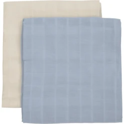 Fixoni Mousseline Doeken 2 Pak Ashley Blauw -MiniMoois fixoni mousseline doeken 2 pak ashley blauw a412614 1