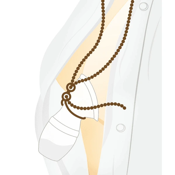 Haakaa® Ketting Voor Borstkolf, Donkerrood 4 Haakaa® Ketting Voor Borstkolf, Donkerrood - Afbeelding 2