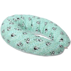 HOBEA-Germany Voedingskussen Aapjes Mint Wit -MiniMoois hobea germany voedingskussen aapjes mint wit a267355 1