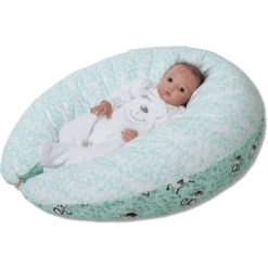 HOBEA-Germany Voedingskussen Aapjes Mint Wit -MiniMoois hobea germany voedingskussen aapjes mint wit a267355 2