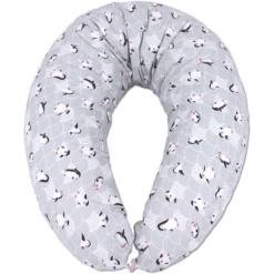 HOBEA-Germany Voedingskussen Penguin Grijs Wit -MiniMoois hobea germany voedingskussen penguin grijs wit a267361 3