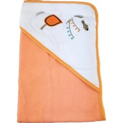 HÜTTE & CO Badhanddoek Met Kap Dubbel Pakket Orange -MiniMoois huette amp co badhanddoek met kap dubbel pakket orange a312374 3