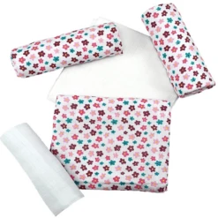 HÜTTE & CO Gaasdoeken 5 Pakjes Bloemen -MiniMoois huette amp co gaasdoeken 5 pakjes bloemen a301902 1